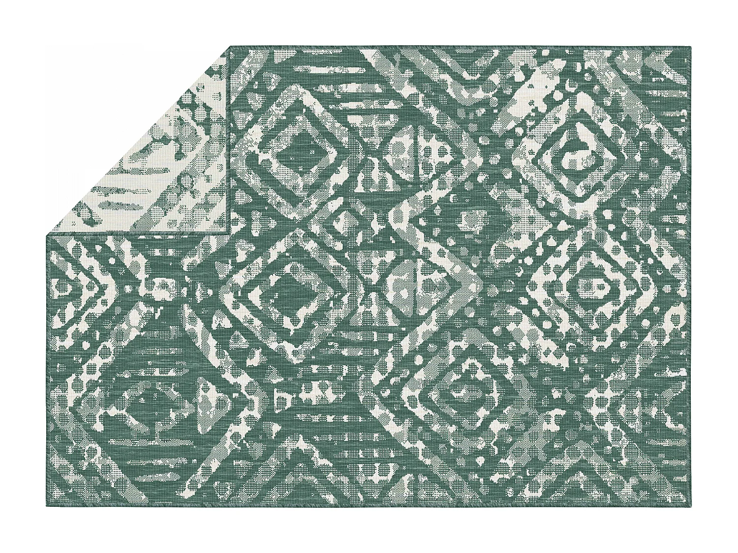 Tapis d'extérieur en polypropylène 200 x 290 cm vert