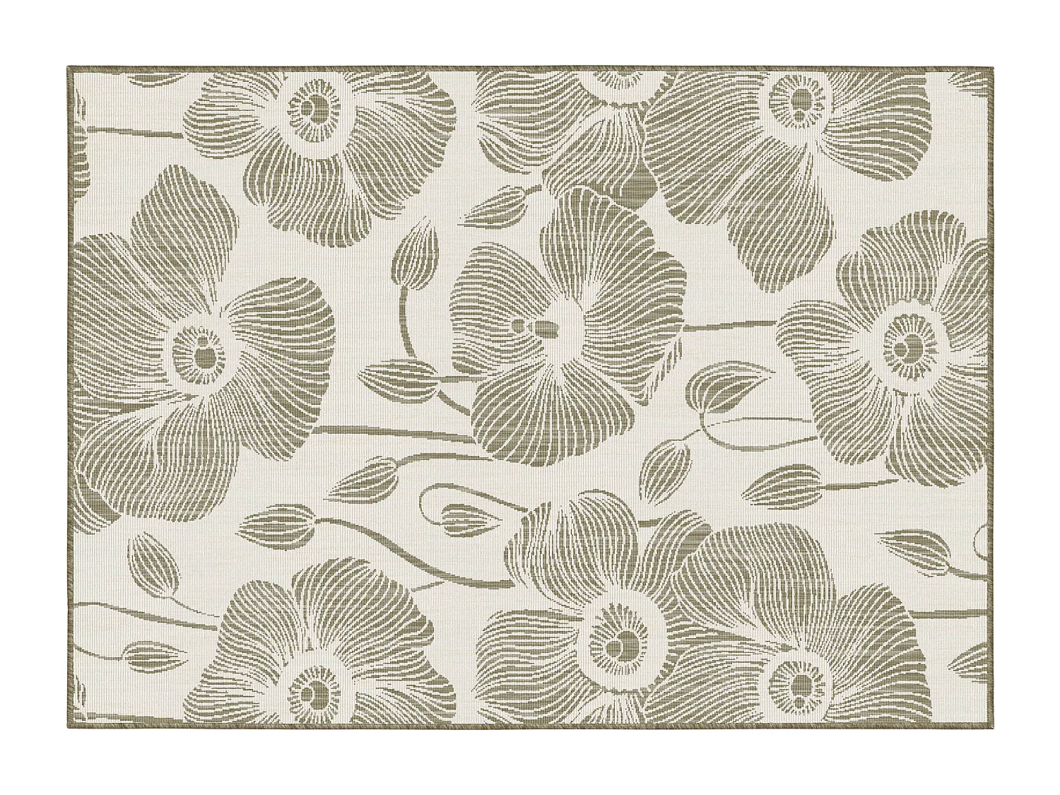 Tapis d'extérieur en polypropylène 120 x 170 cm taupe