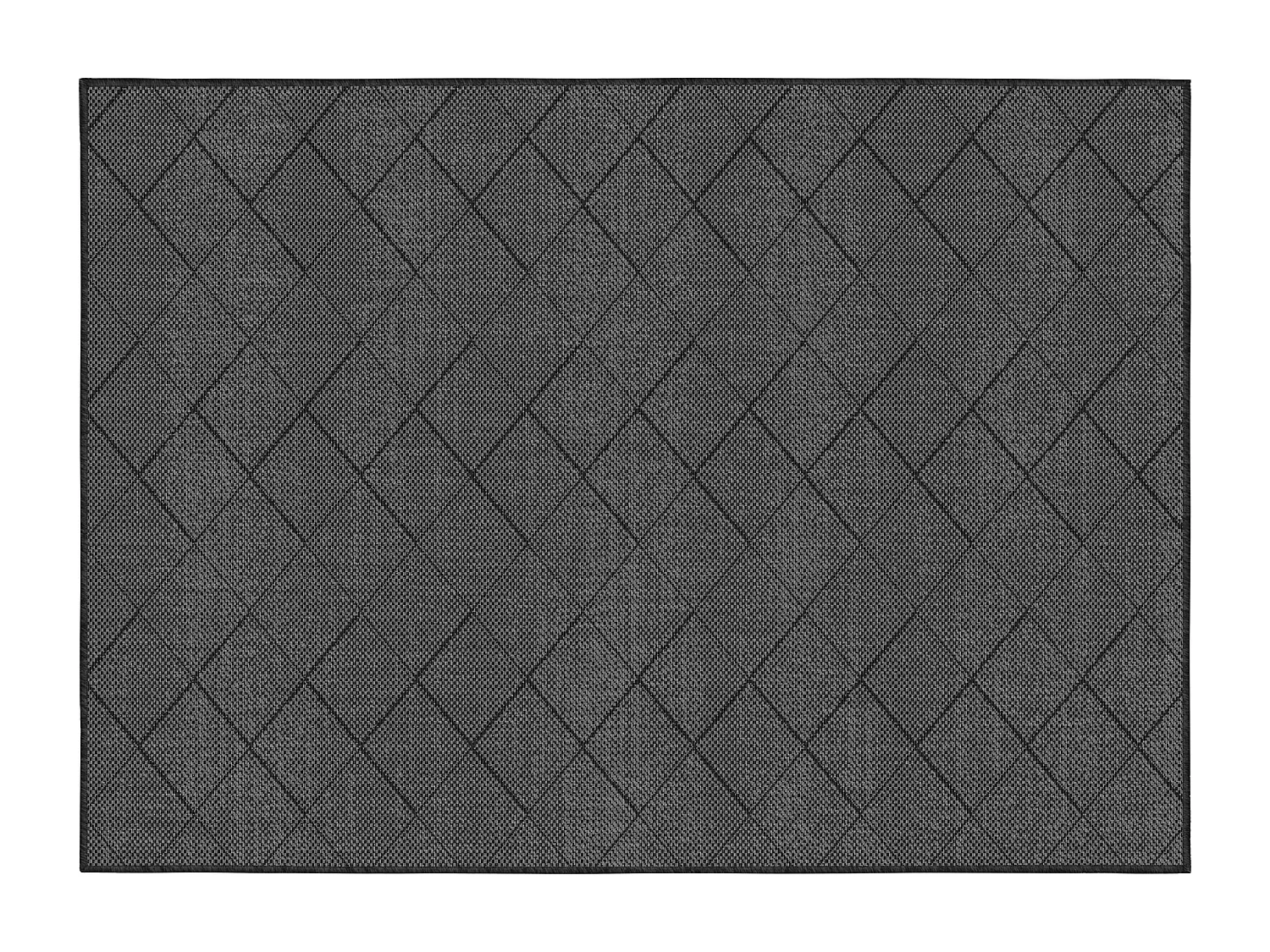 Tapis d'extérieur en polypropylène 120 x 170 cm noir