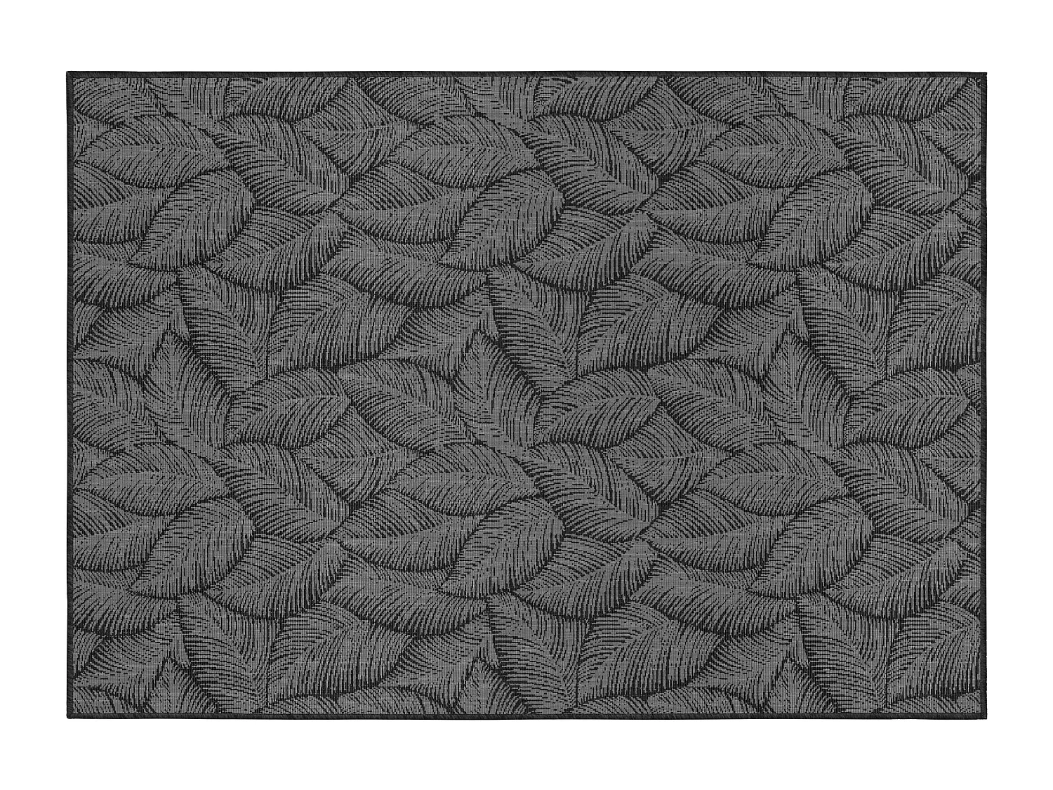 Tapis d'extérieur en polypropylène 120 x 170 cm noir