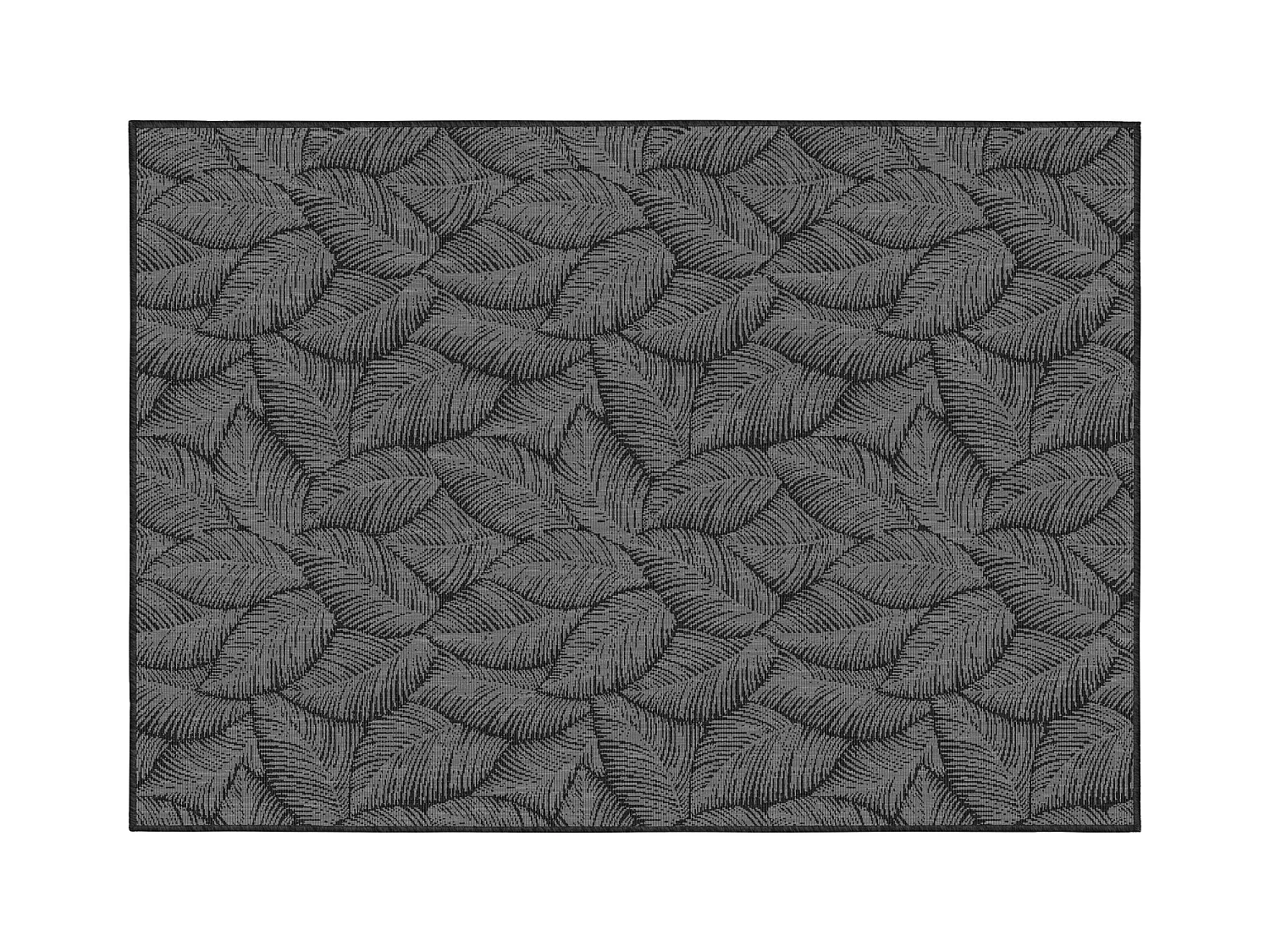 Tapis d'extérieur en polypropylène 120 x 170 cm noir