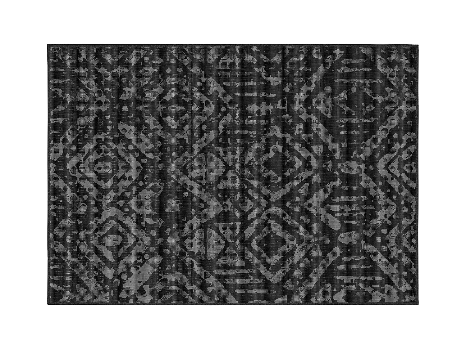 Tapis d'extérieur en polypropylène 160 x 230 cm noir