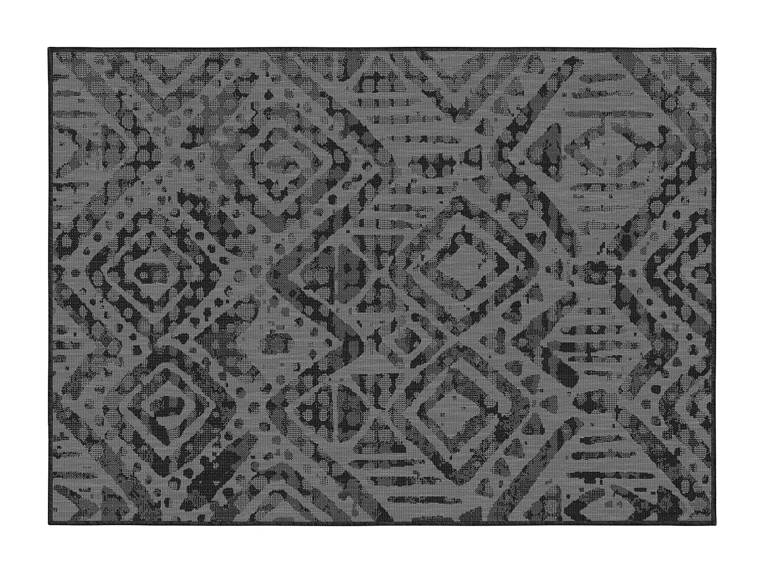 Tapis d'extérieur en polypropylène 160 x 230 cm noir