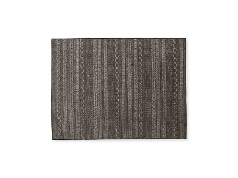 Tapis rectangulaire en polypropylène 120x160 cm noir