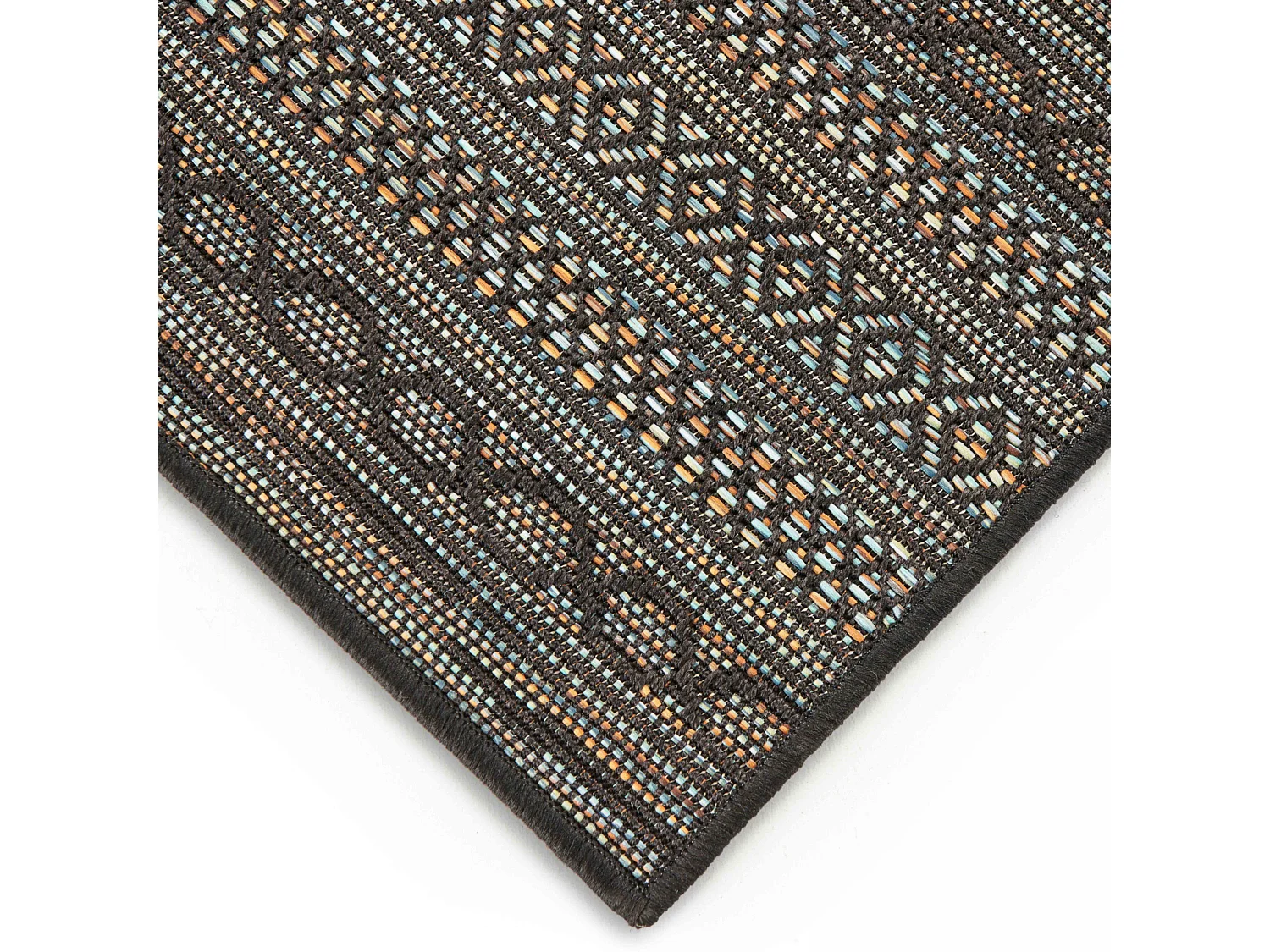 Tapis rectangulaire en polypropylène 120x160 cm noir