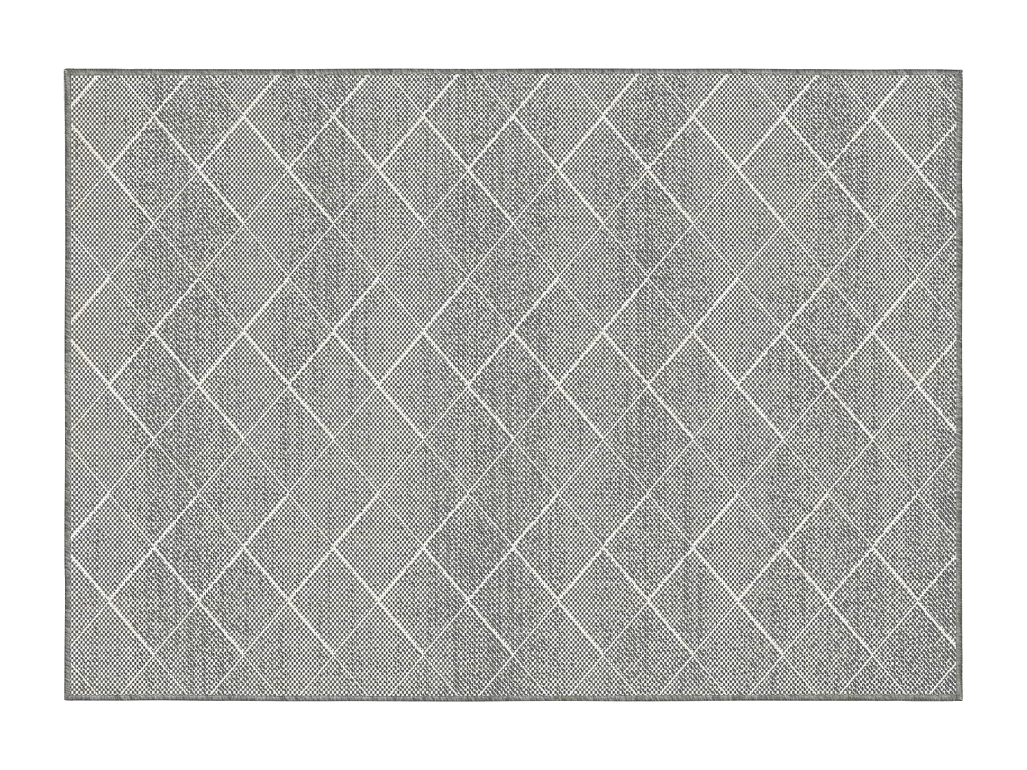 Tapis d'extérieur en polypropylène 120 x 170 cm gris