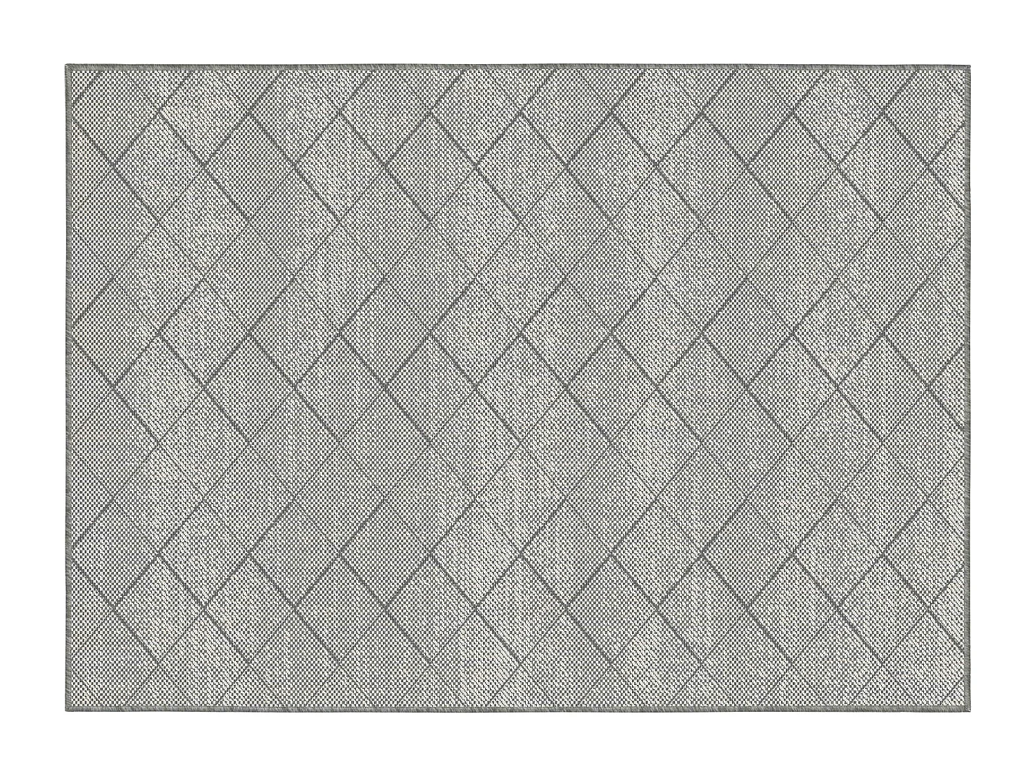 Tapis d'extérieur en polypropylène 120 x 170 cm gris