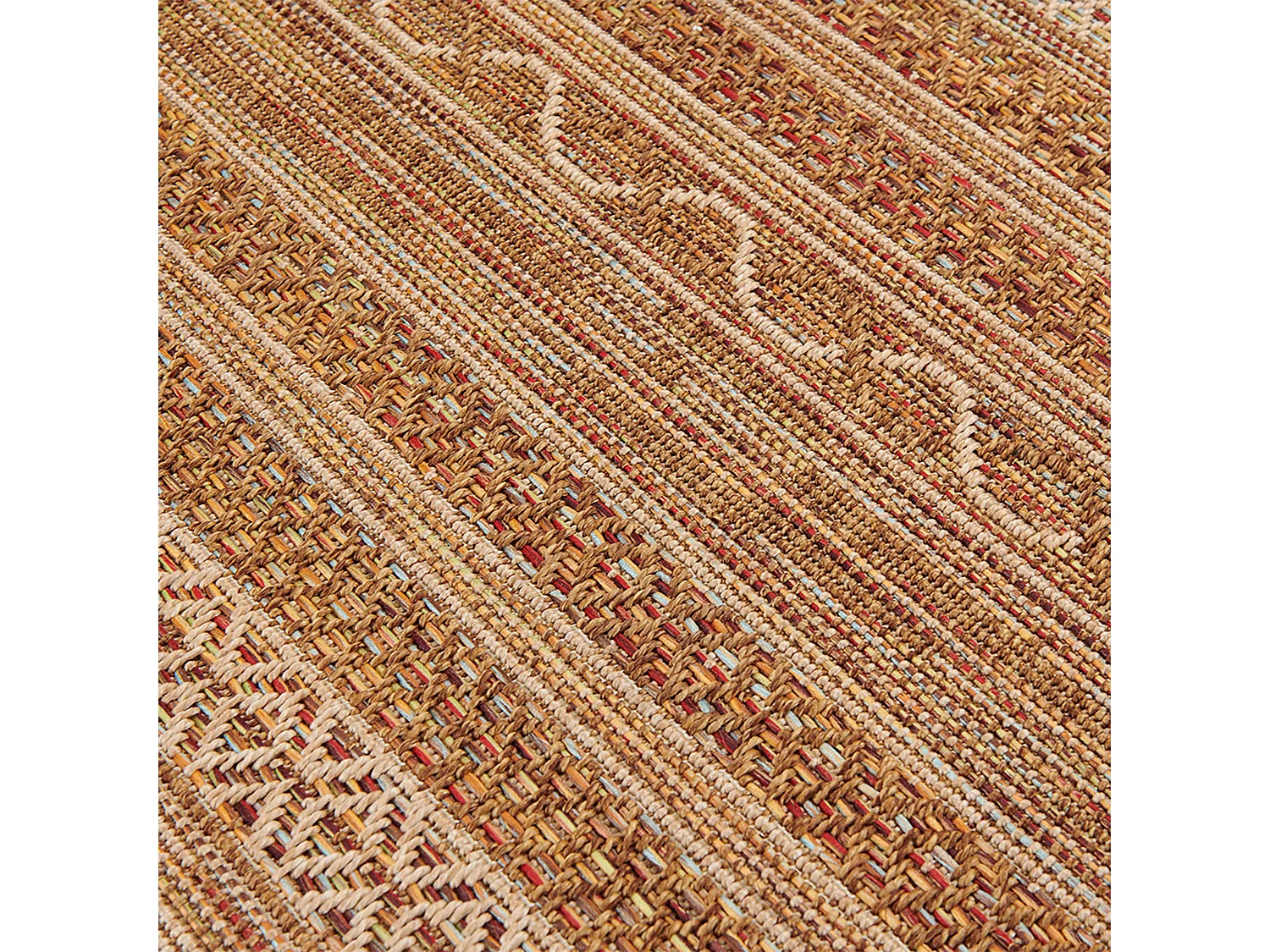 Tapis rectangulaire en polypropylène 80x150 cm rouille