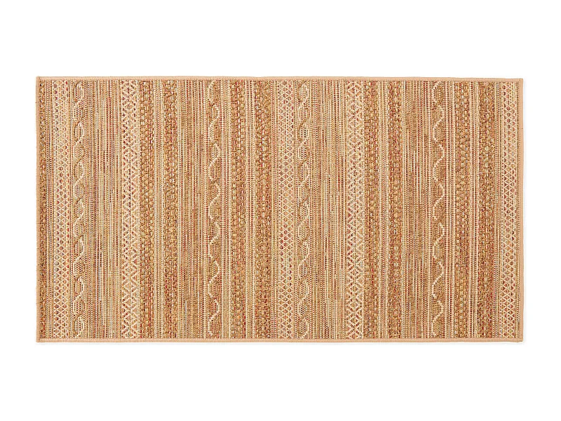 Tapis rectangulaire en polypropylène 80x150 cm rouille