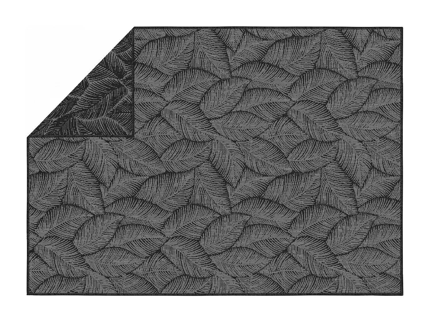 Tapis d'extérieur en polypropylène 160 x 230 cm noir