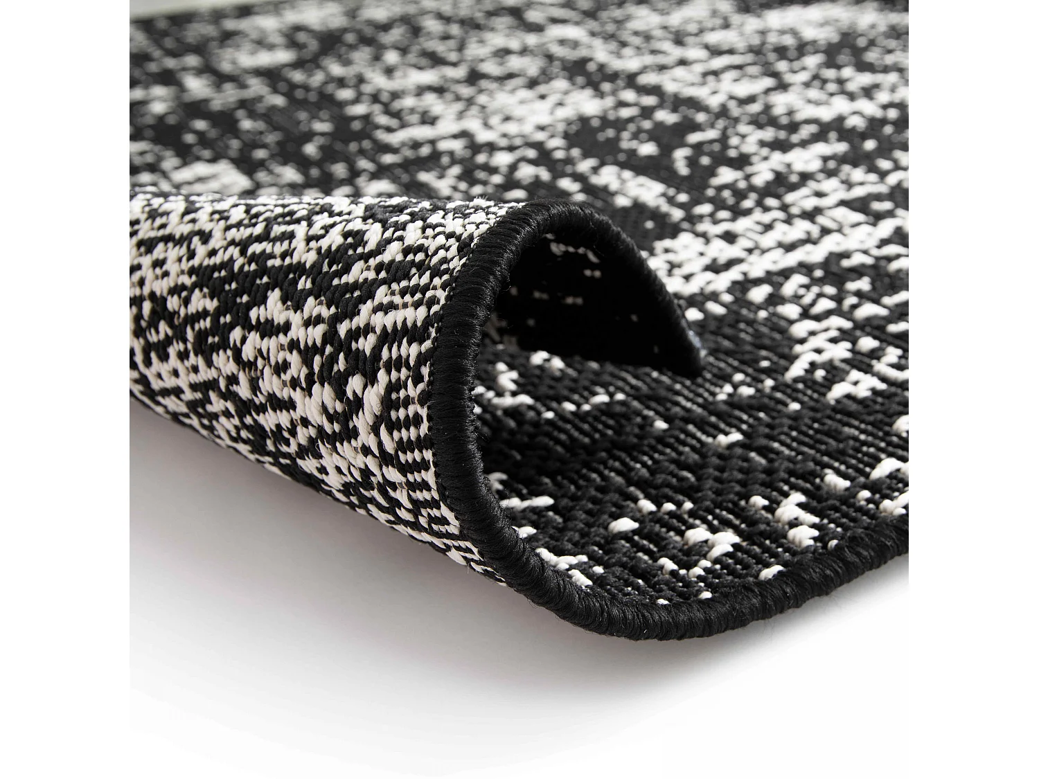 Tapis d'extérieur en polypropylène 200 x 290 cm noir