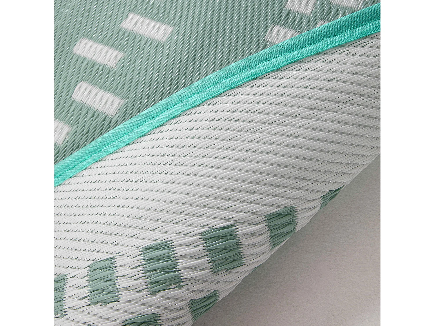 Tapis d'extérieur en polypropylène recyclé bleu 180 x 120 cm