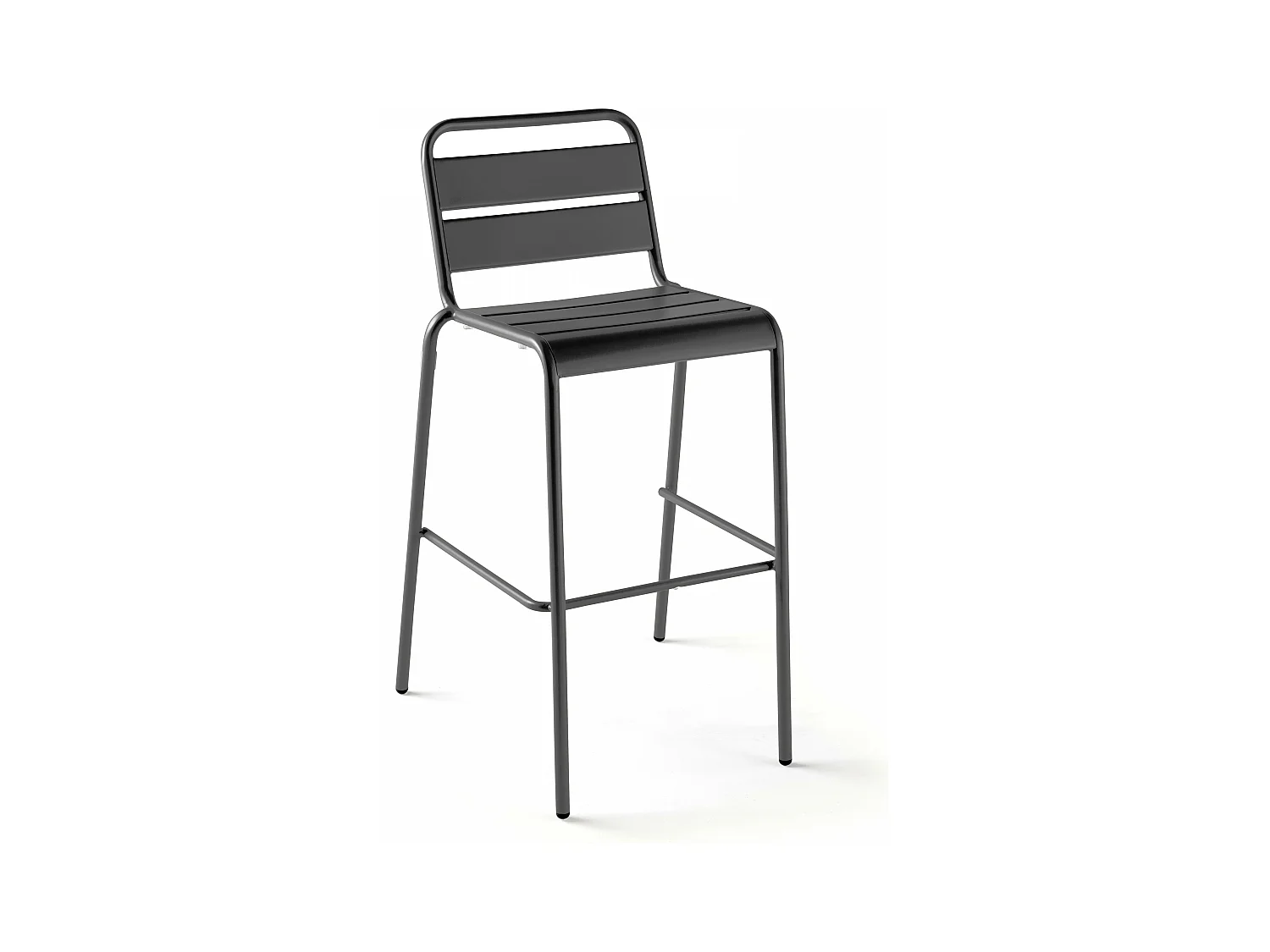 Chaise haute en métal anthracite - Palavas