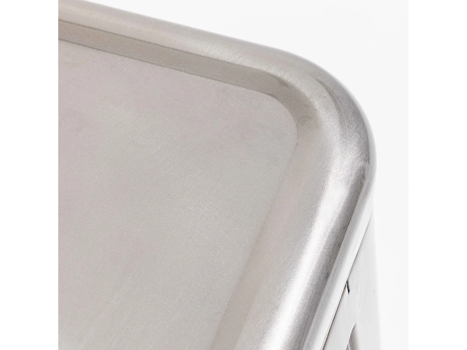 Lot 4 tabourets de bar en métal gris mat