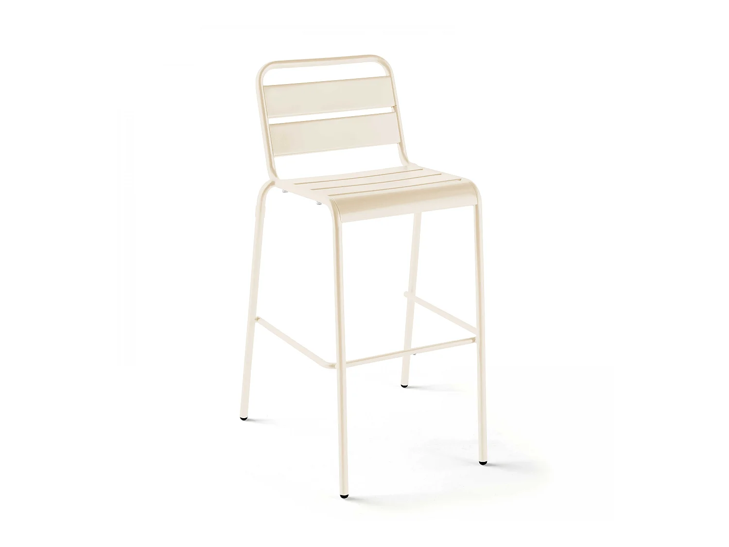 Chaise haute de jardin en métal ivoire - Palavas
