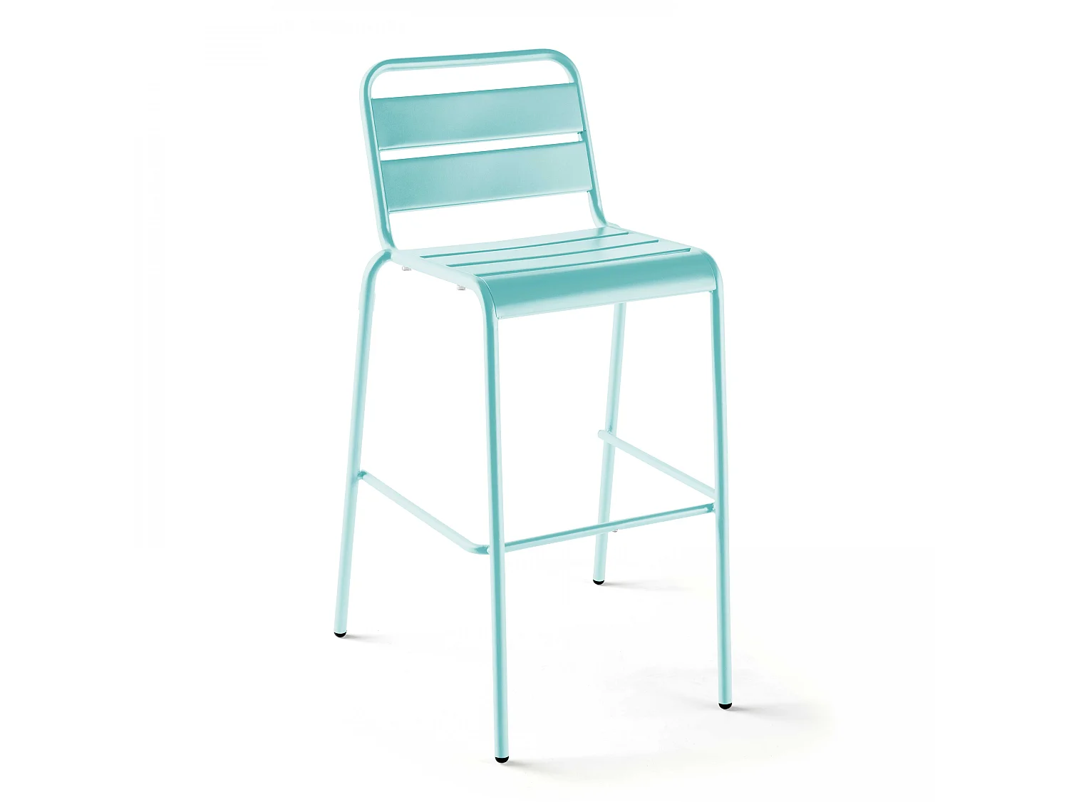Chaise haute de jardin en métal turquoise - Palavas