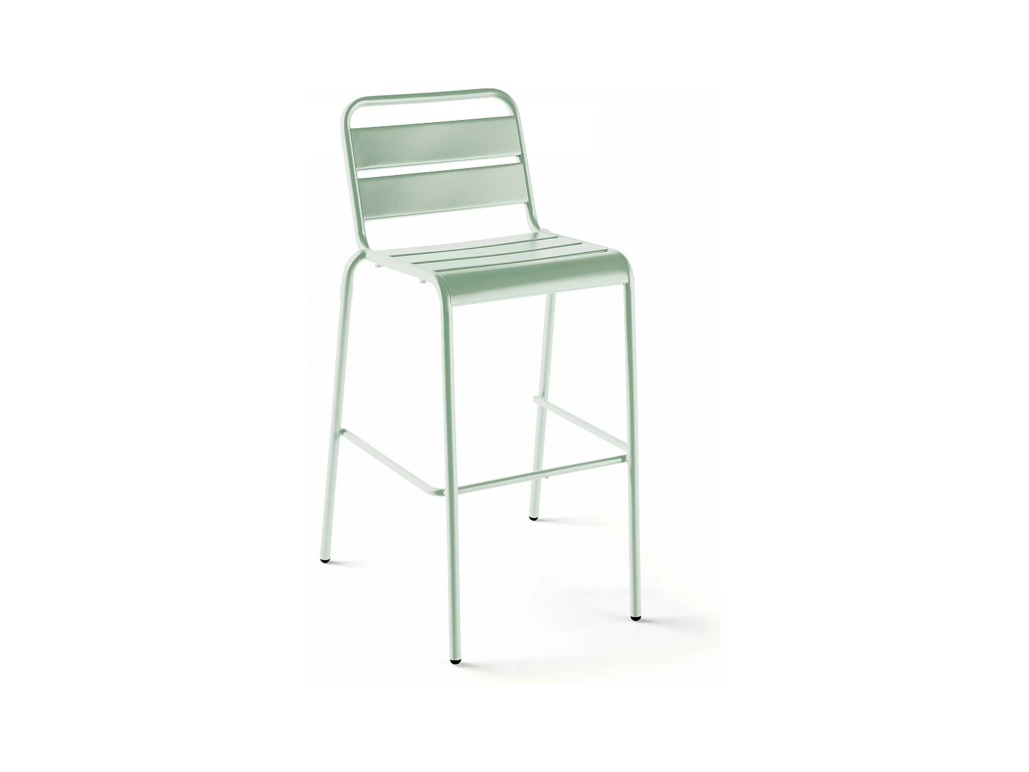 Chaise haute en métal vert sauge - Palavas