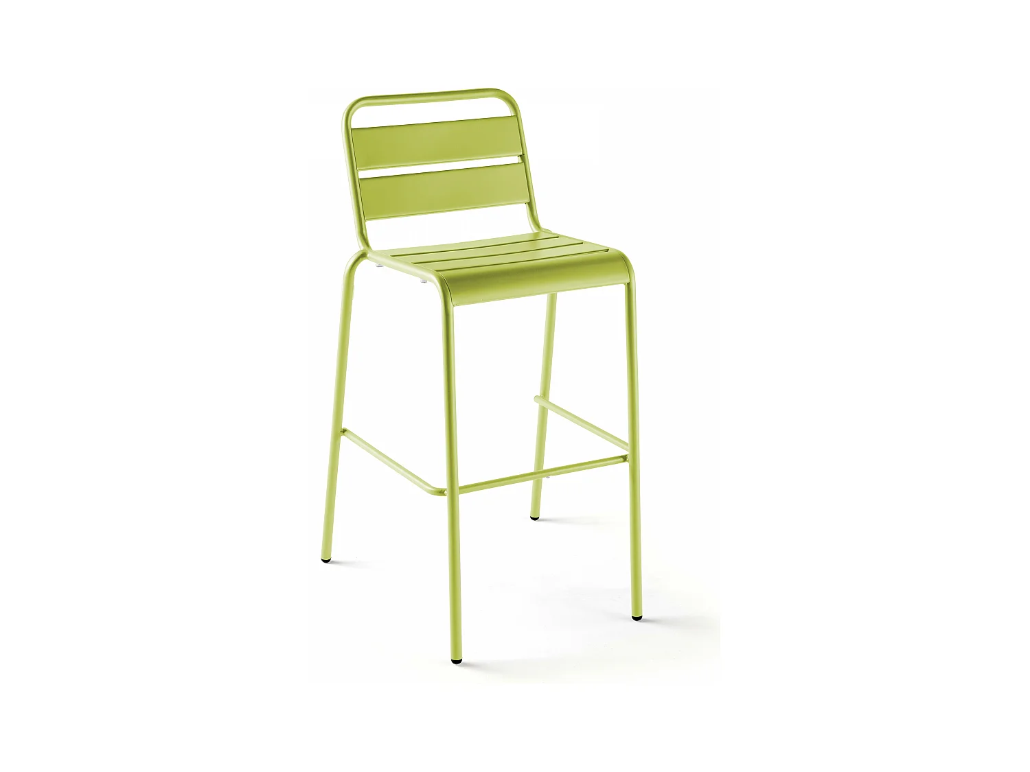 Chaise haute de jardin en métal vert  - Palavas