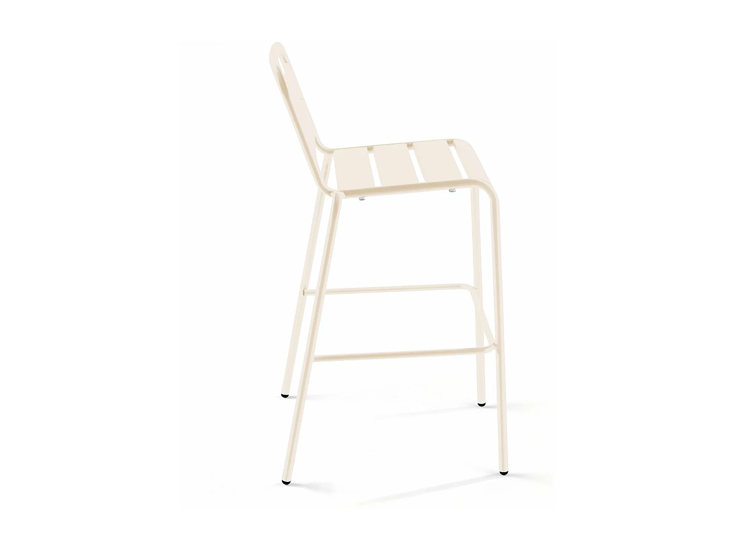 Chaise haute en métal ivoire - Palavas