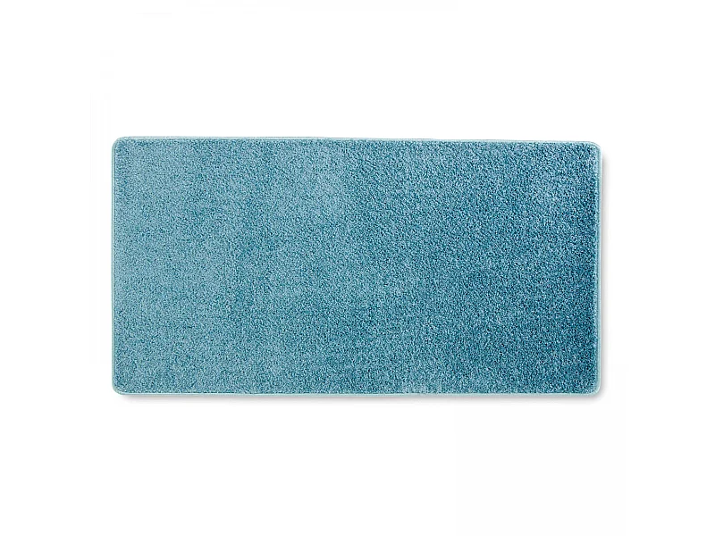 Tapis rectangulaire en polypropylène 80x150 cm bleu