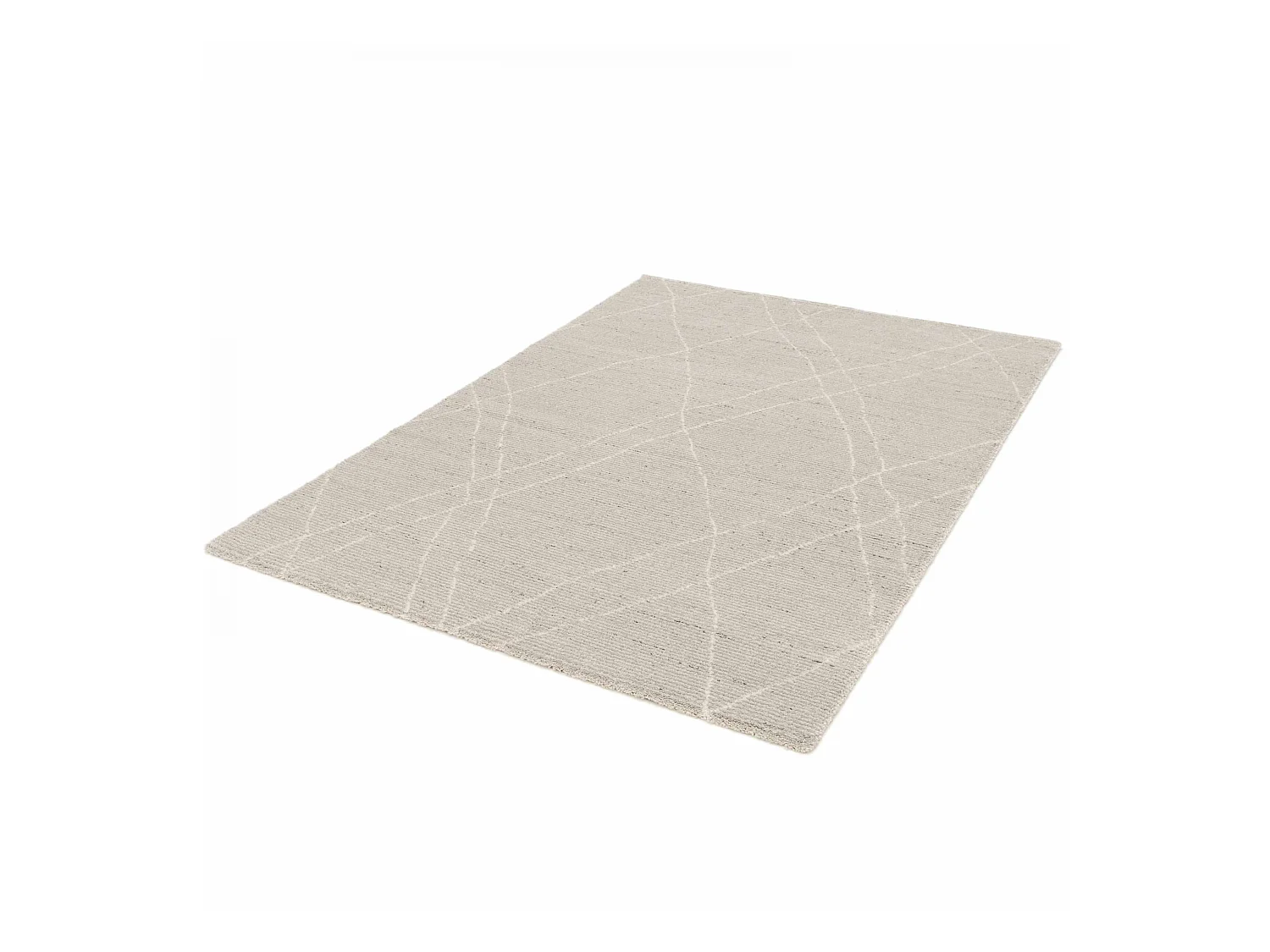 Tapis rectangulaire motif berbère gris clair 200 x 290 cm