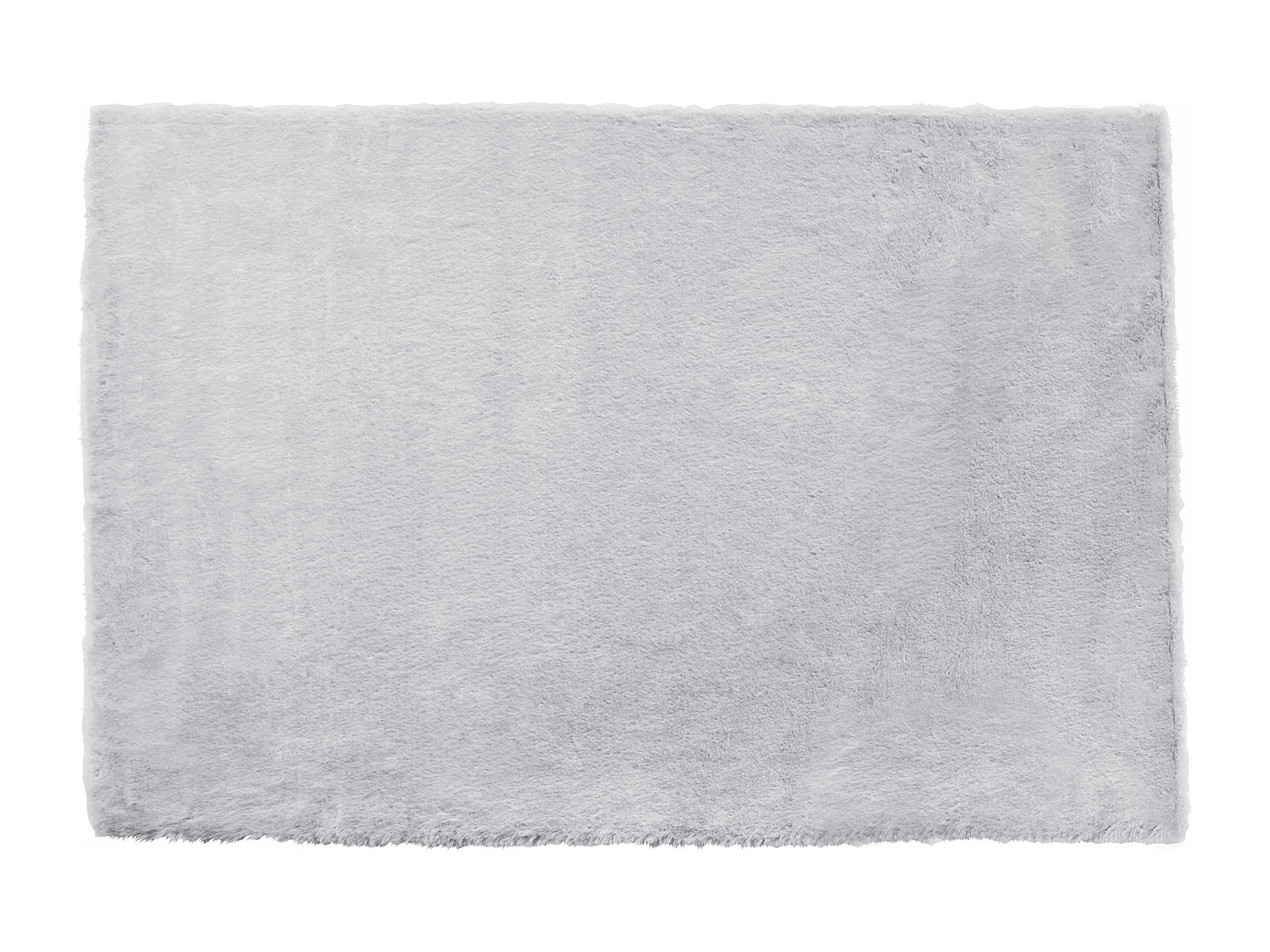 Tapis rectangulaire fausse fourrure gris clair 160 x 230 cm