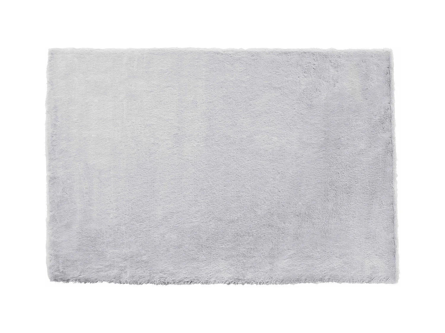 Tapis rectangulaire fausse fourrure gris clair 160 x 230 cm