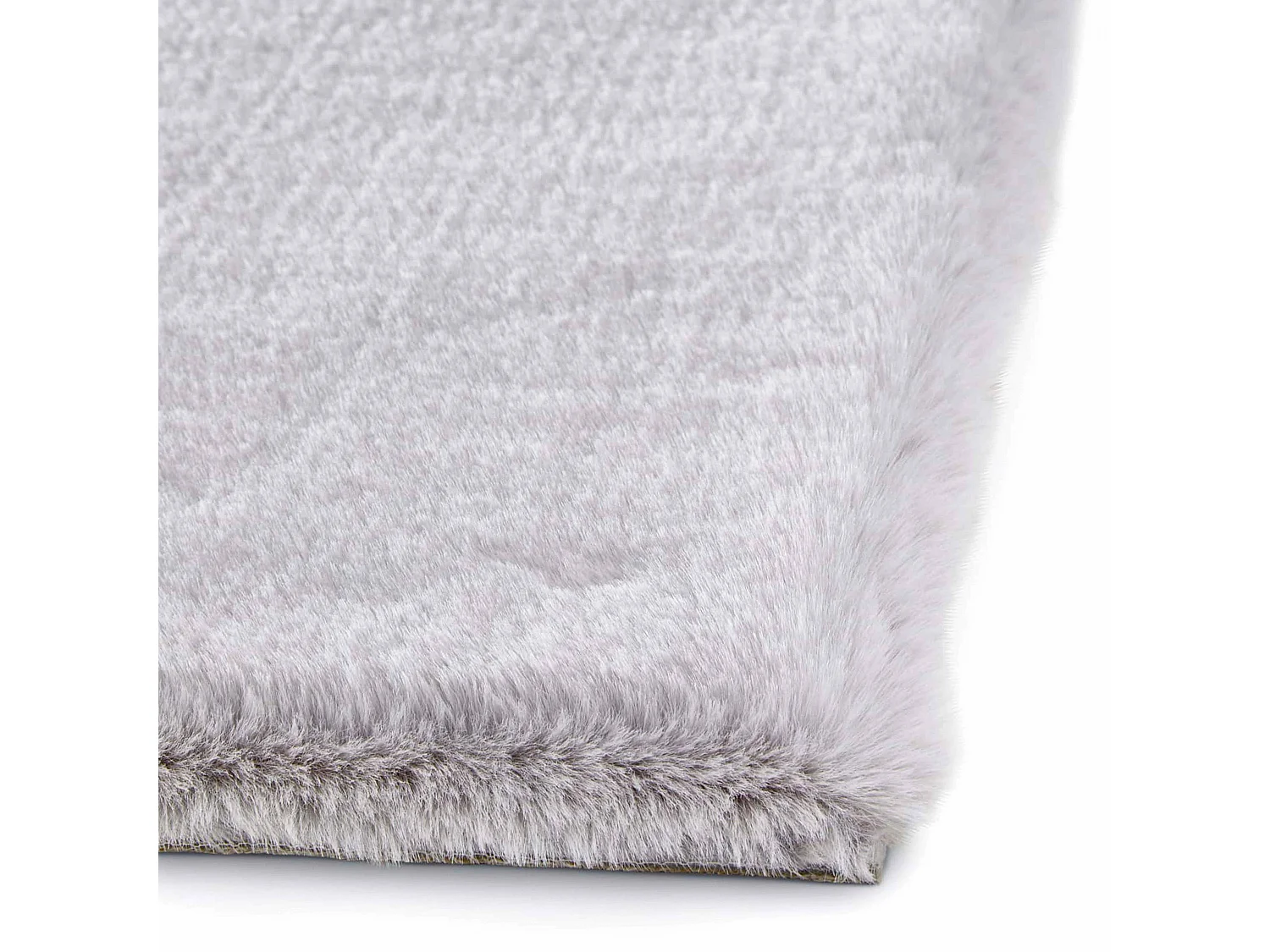 Tapis rectangulaire fausse fourrure gris clair 160 x 230 cm