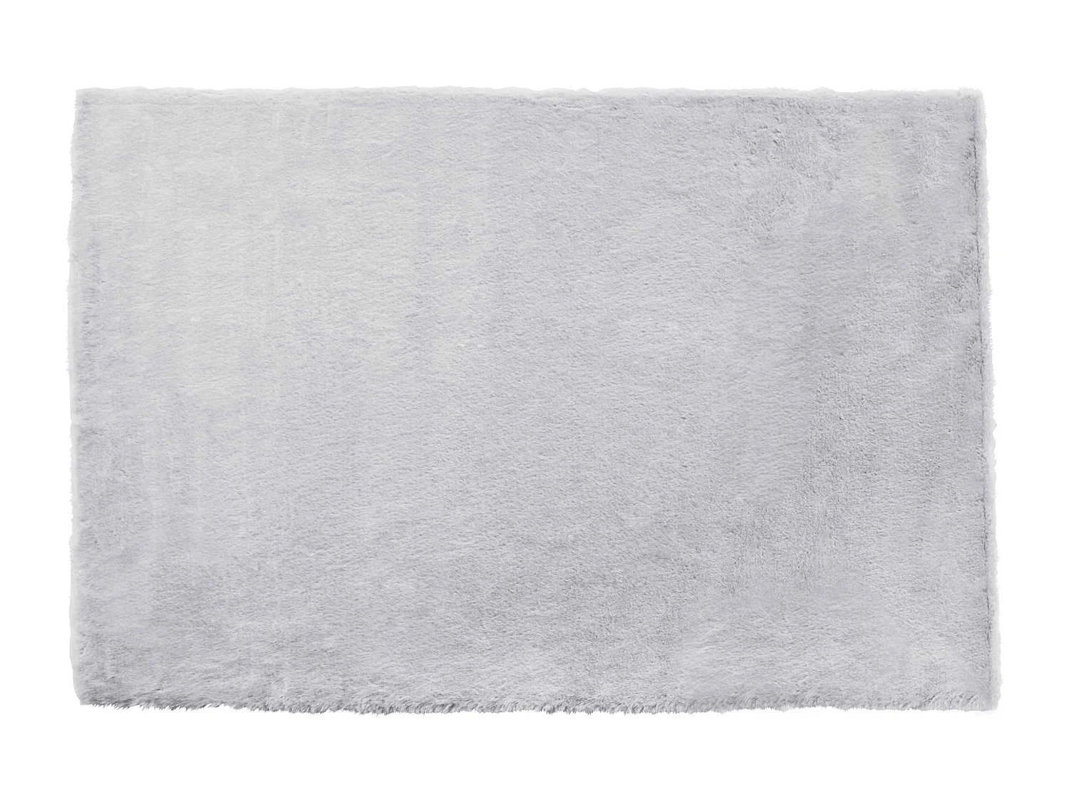 Tapis rectangulaire fausse fourrure gris clair 120 x 160 cm