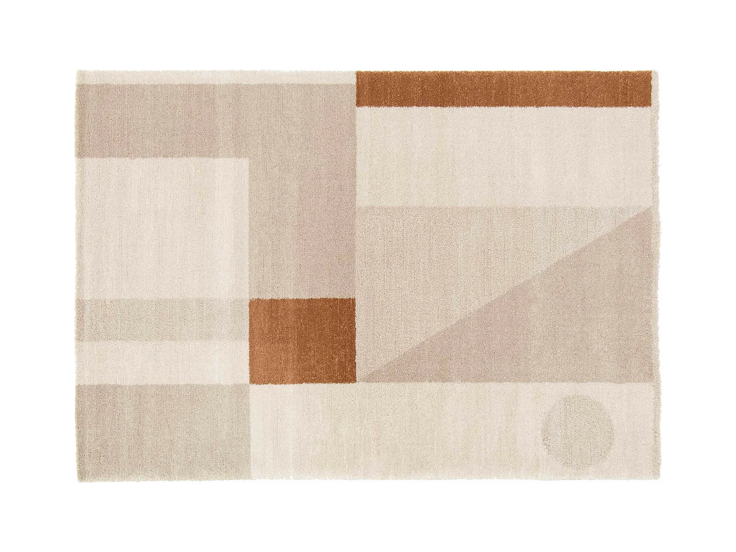 Tapis rectangulaire motif graphique à poils courts 120 x 170 cm