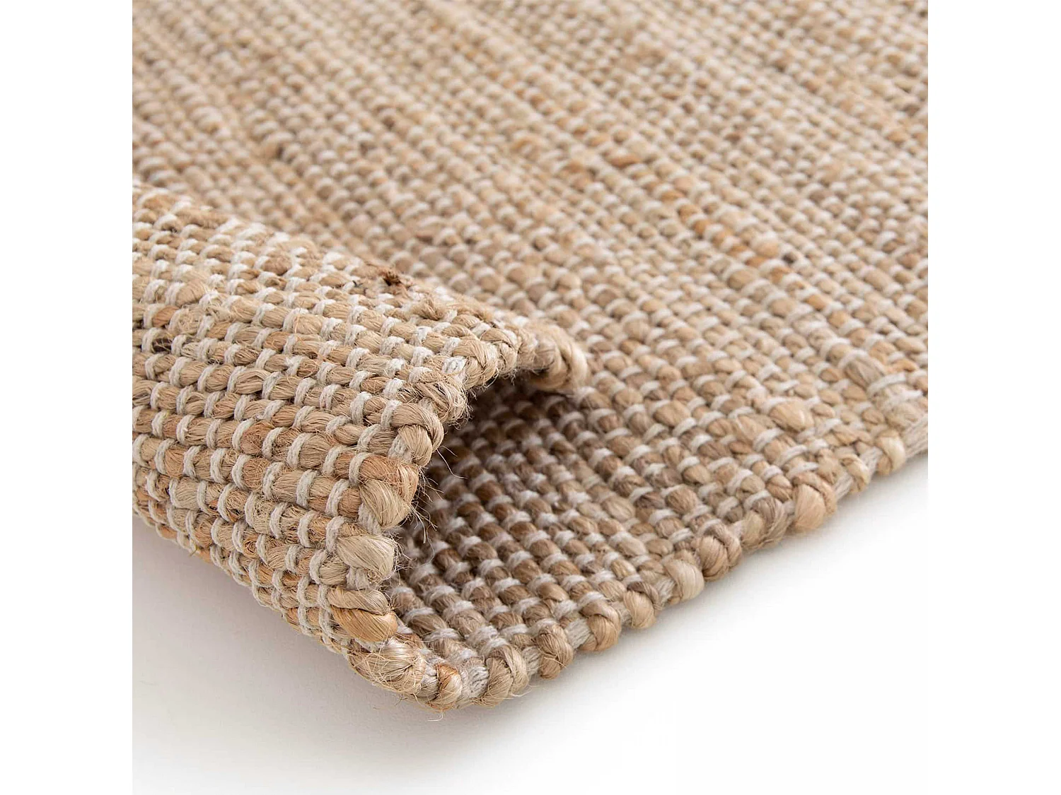 Tapis en jute naturel à motif losange tissé main 240 x 340 cm
