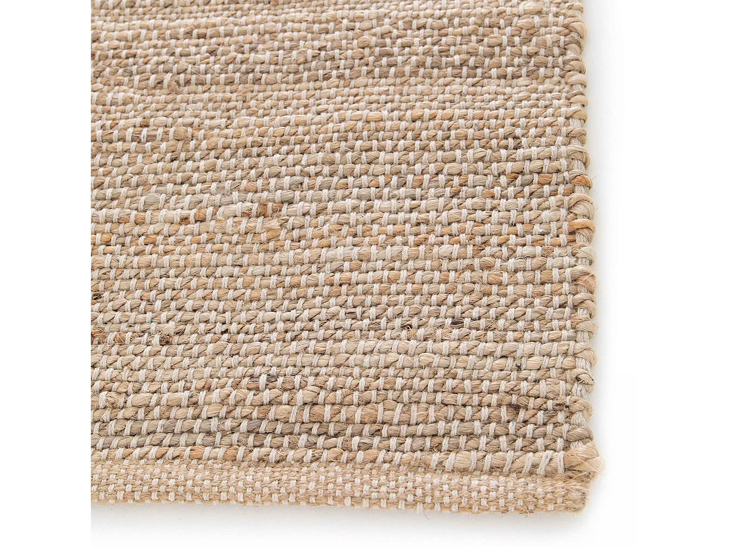 Tapis en jute naturel à motif losange tissé main 240 x 340 cm