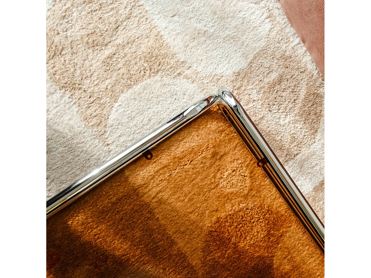 Tapis rectangulaire motif seventies écru et beige 160 x 230 cm