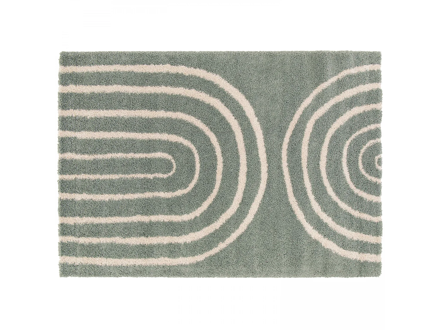 Tapis rectangulaire motif arc-en-ciel vert céladon 160 x 230 cm