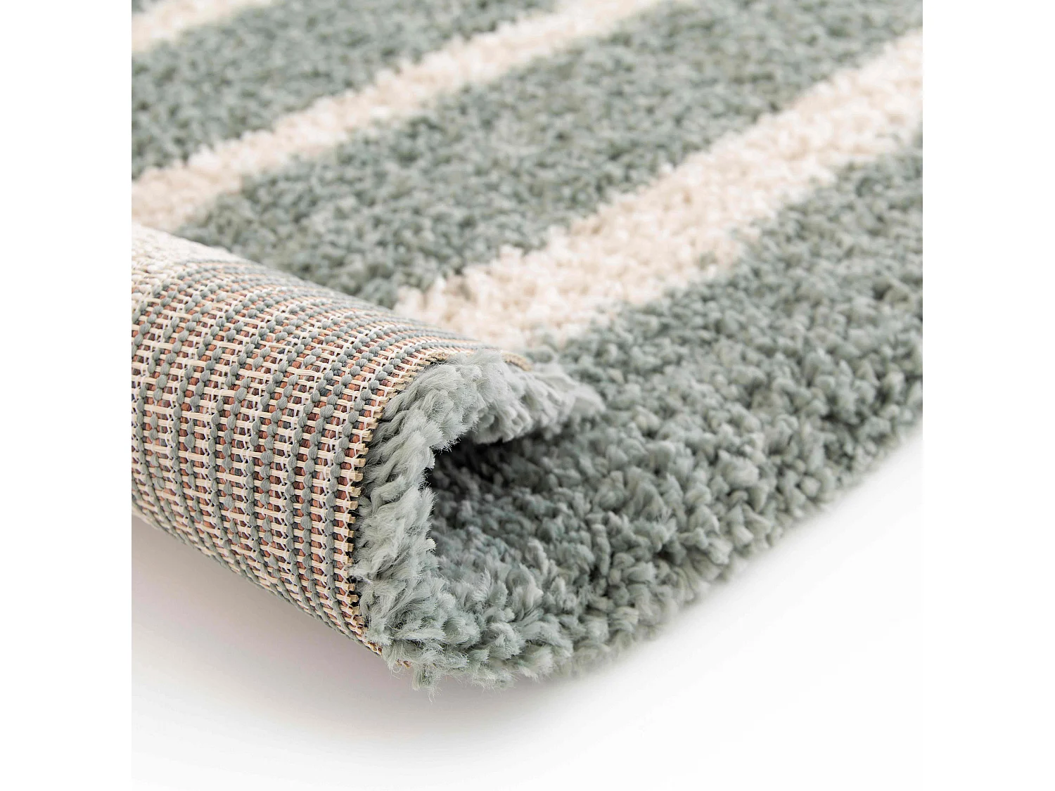 Tapis rectangulaire motif arc-en-ciel vert céladon 160 x 230 cm