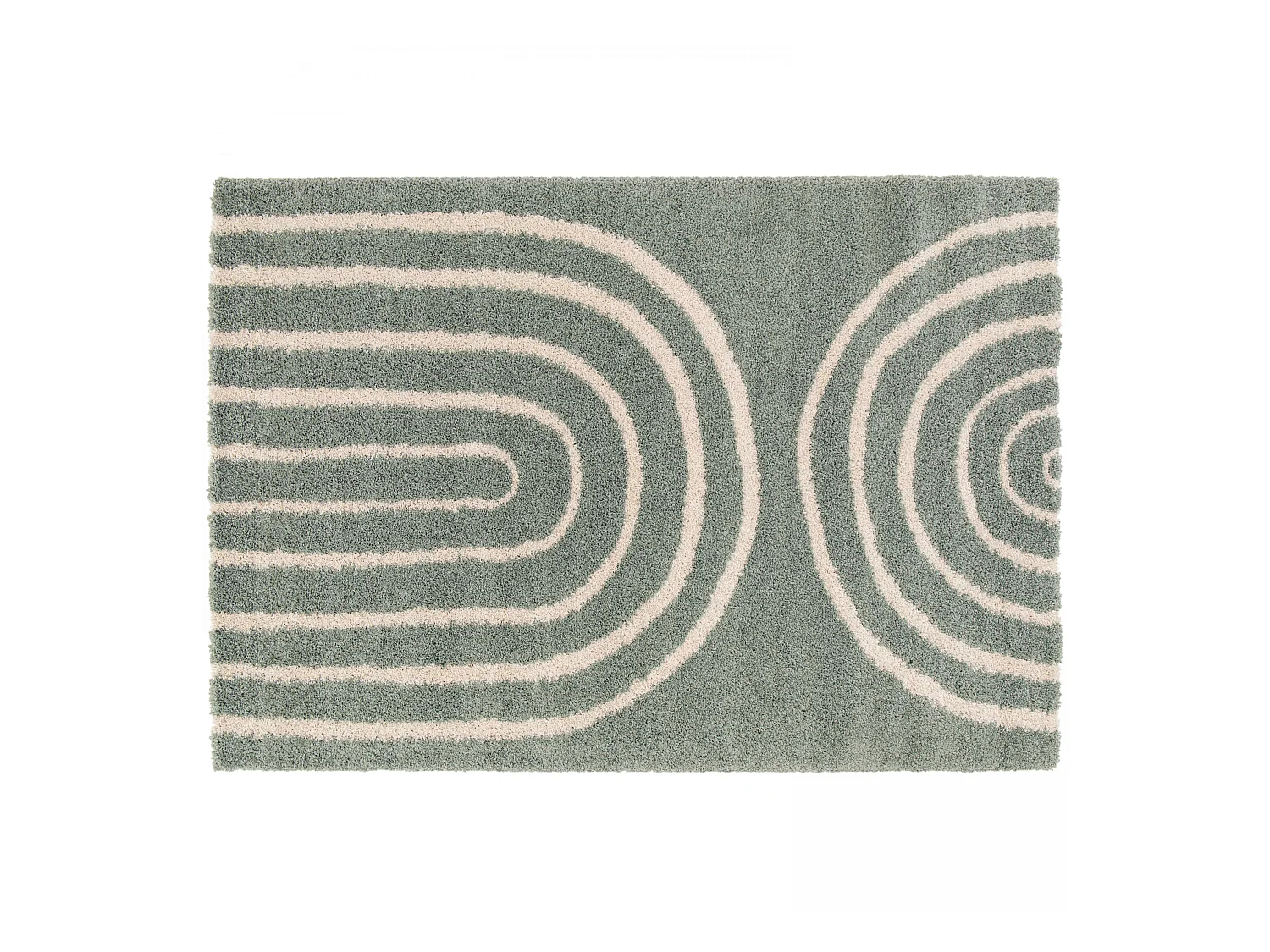 Tapis rectangulaire motif arc-en-ciel vert céladon 160 x 230 cm
