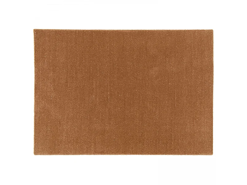 Tapis rectangulaire en polypropylène poils ras uni marron 160 x 230 cm