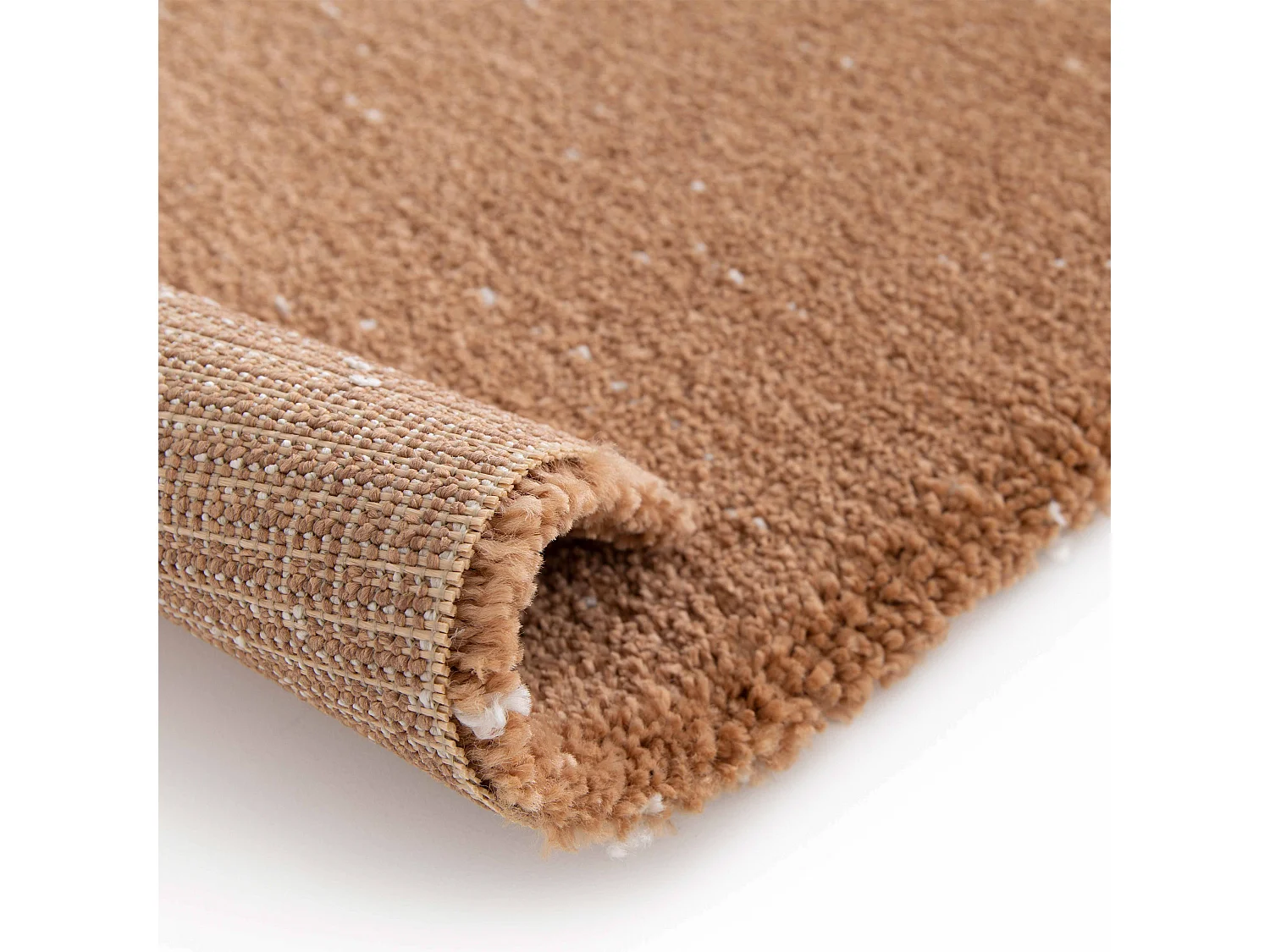 Tapis rectangulaire en polypropylène poils ras uni marron 160 x 230 cm