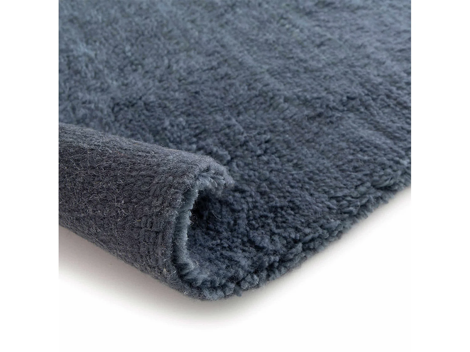 Tapis rectangulaire en laine à motif tissé main bleu 240 x 340 cm