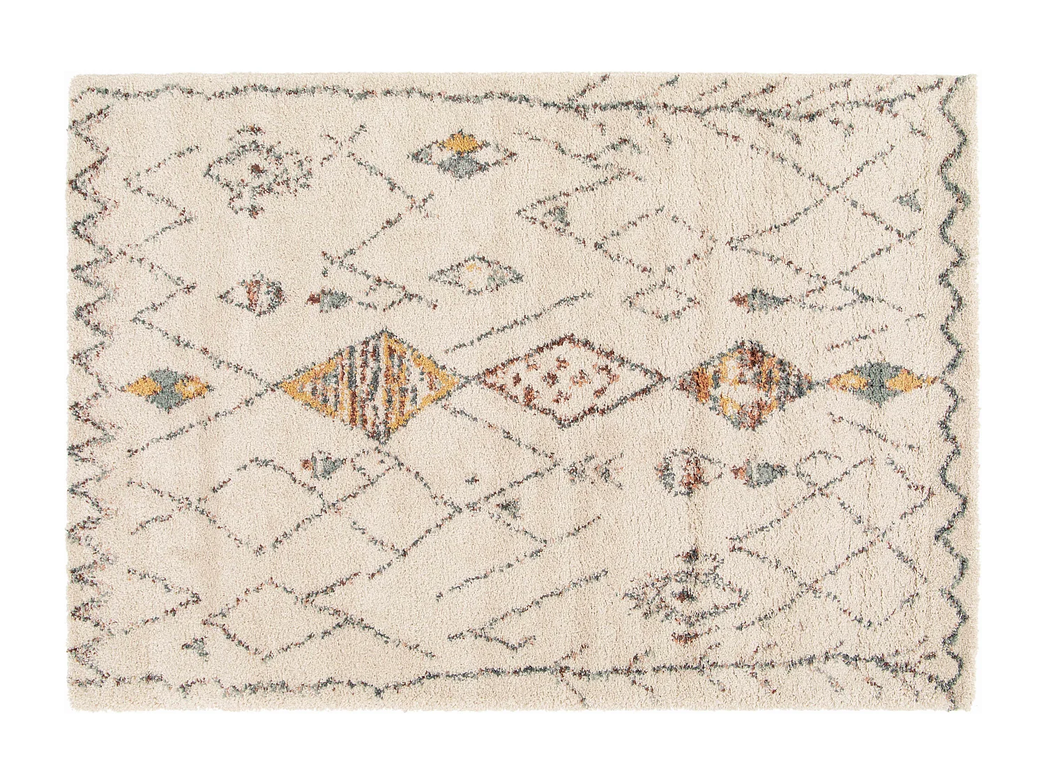 Alfombra rectangular de polipropileno con diseño étnico 160 x 230 cm