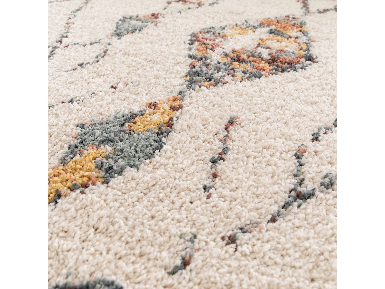Alfombra rectangular de polipropileno con diseño étnico 160 x 230 cm