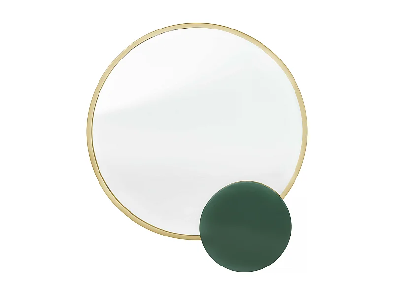 Miroir avec détail en métal émaillé 67 cm
