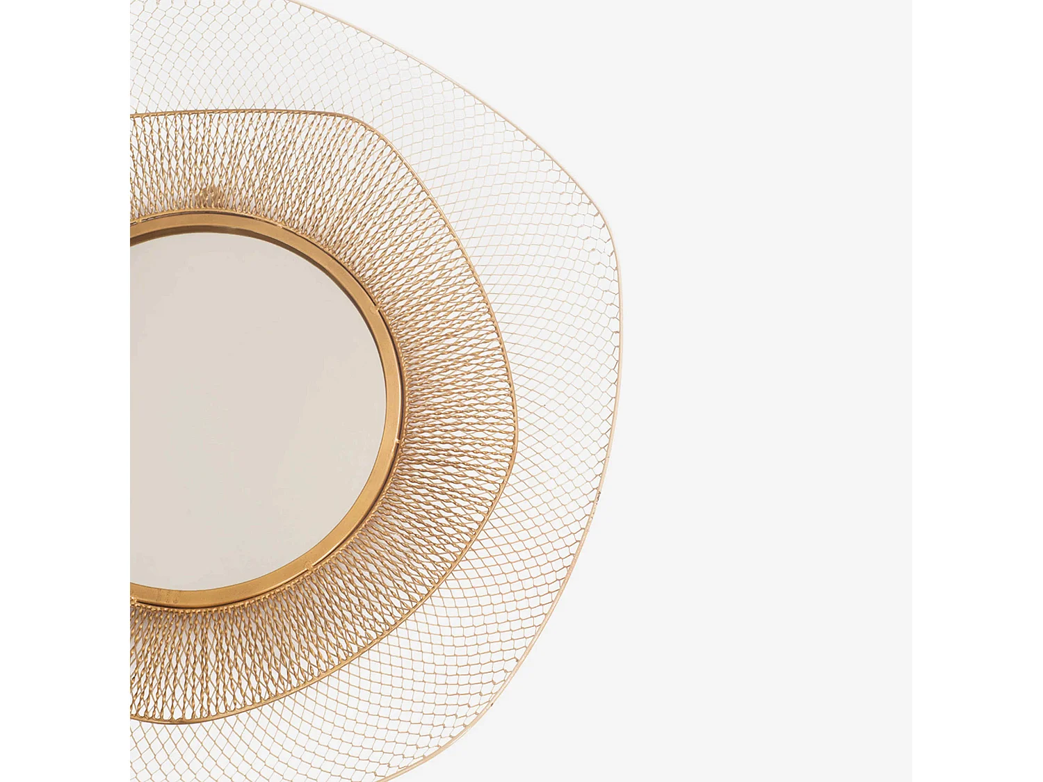 Lot de 3 miroirs en métal forme organique 31 cm