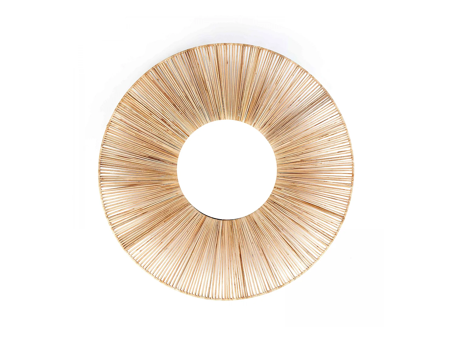 Natuurlijke rotan spiegel van 60 cm