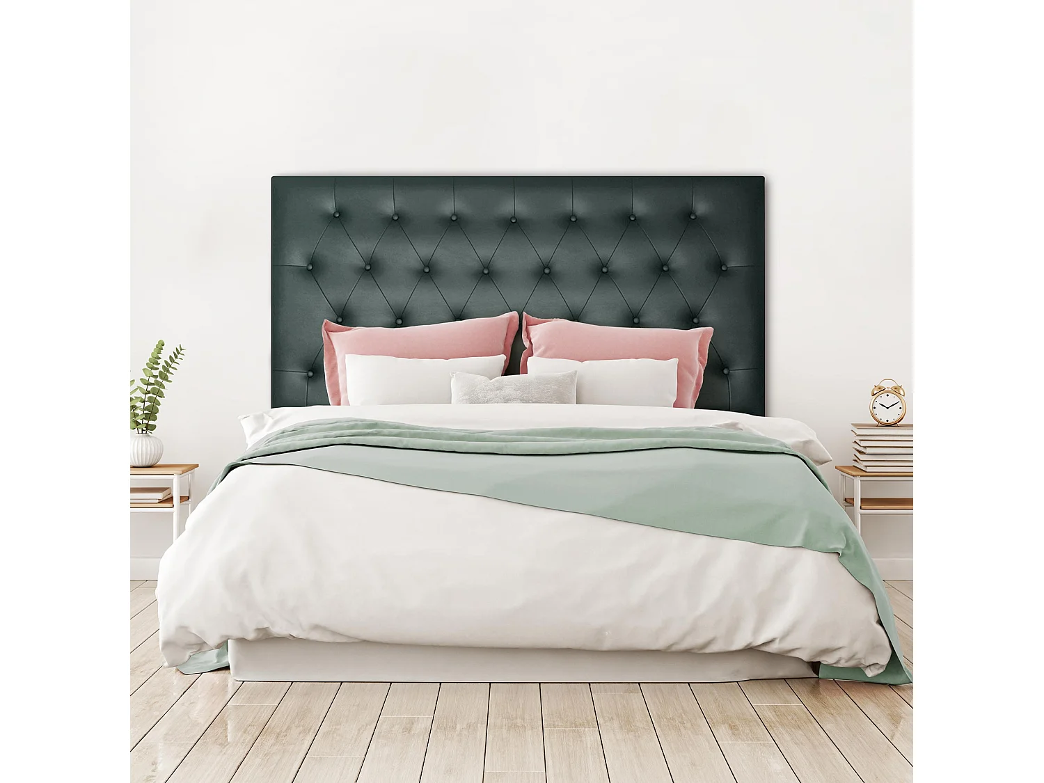 Cabecero Afrodita Tapizado en Polipiel Ceniza de SonnoMattress 145X120x8cm