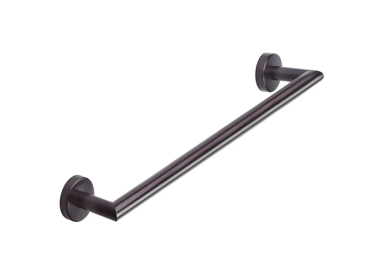 Porte-serviettes 46 cm noir mat, fixation avec adhésif B DARK