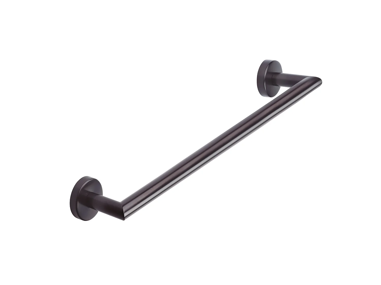 Porte-serviettes 46 cm noir mat, fixation avec adhésif B DARK