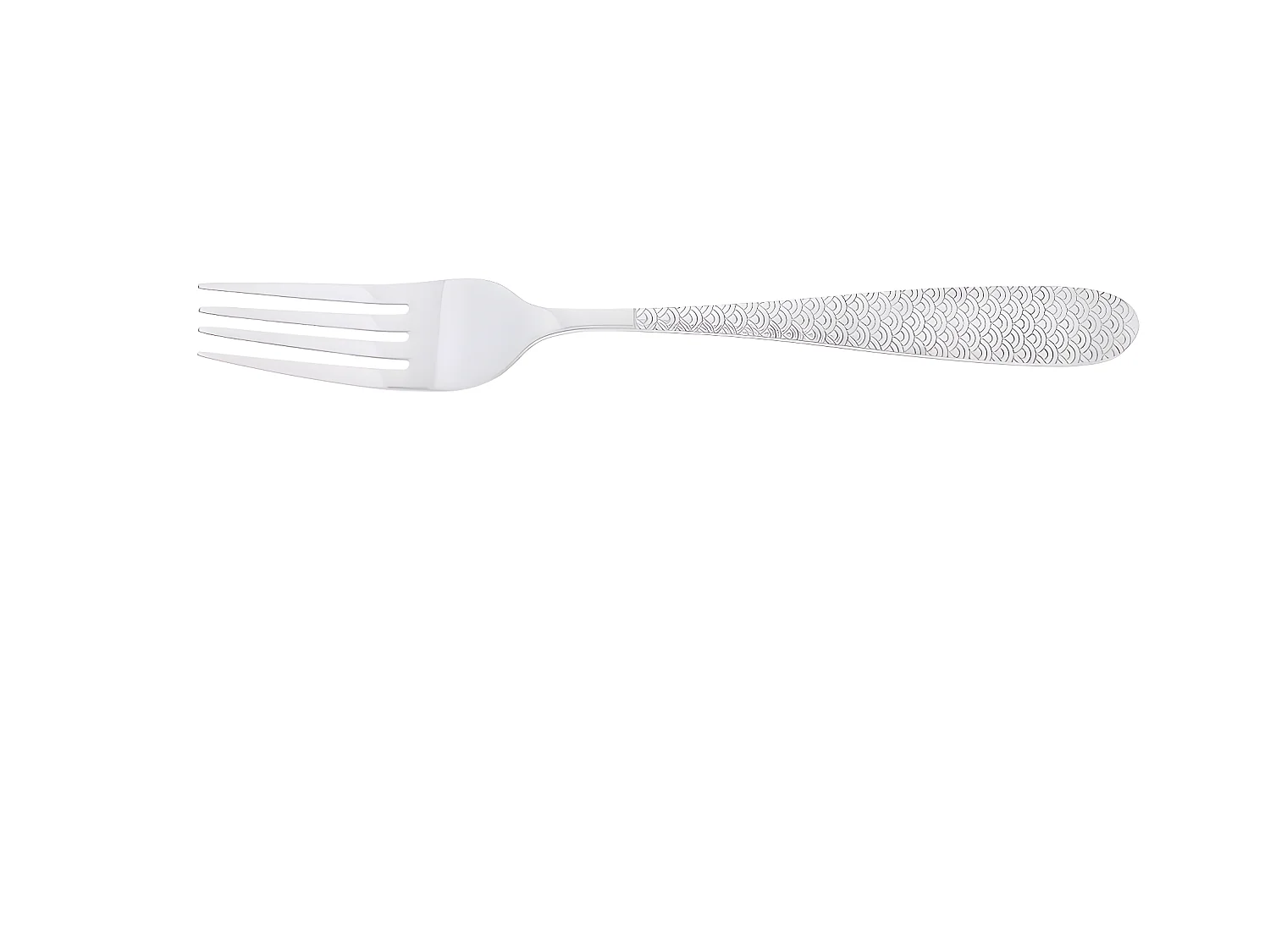 Fourchette de table monobloc Flower inox (lot de 6)