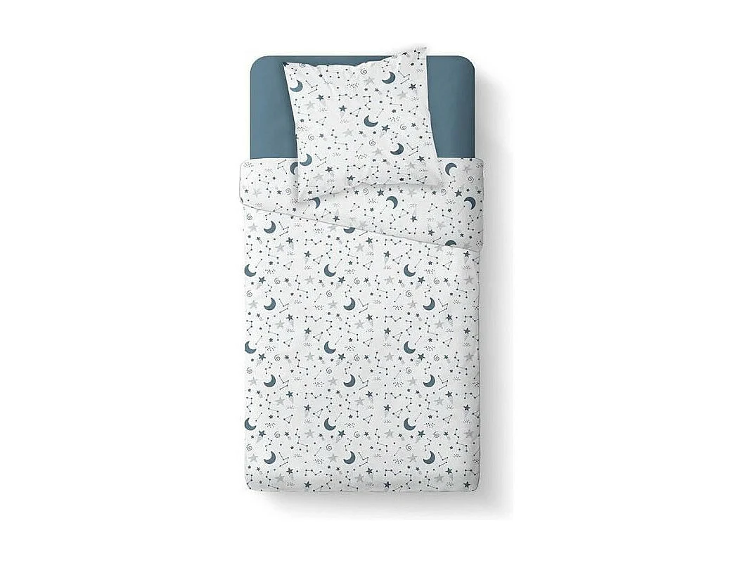 Housse de couette enfant 140x200 cm avec 1 taie d'oreiller 63x63 cm Parure de lit Polyester First 1.6