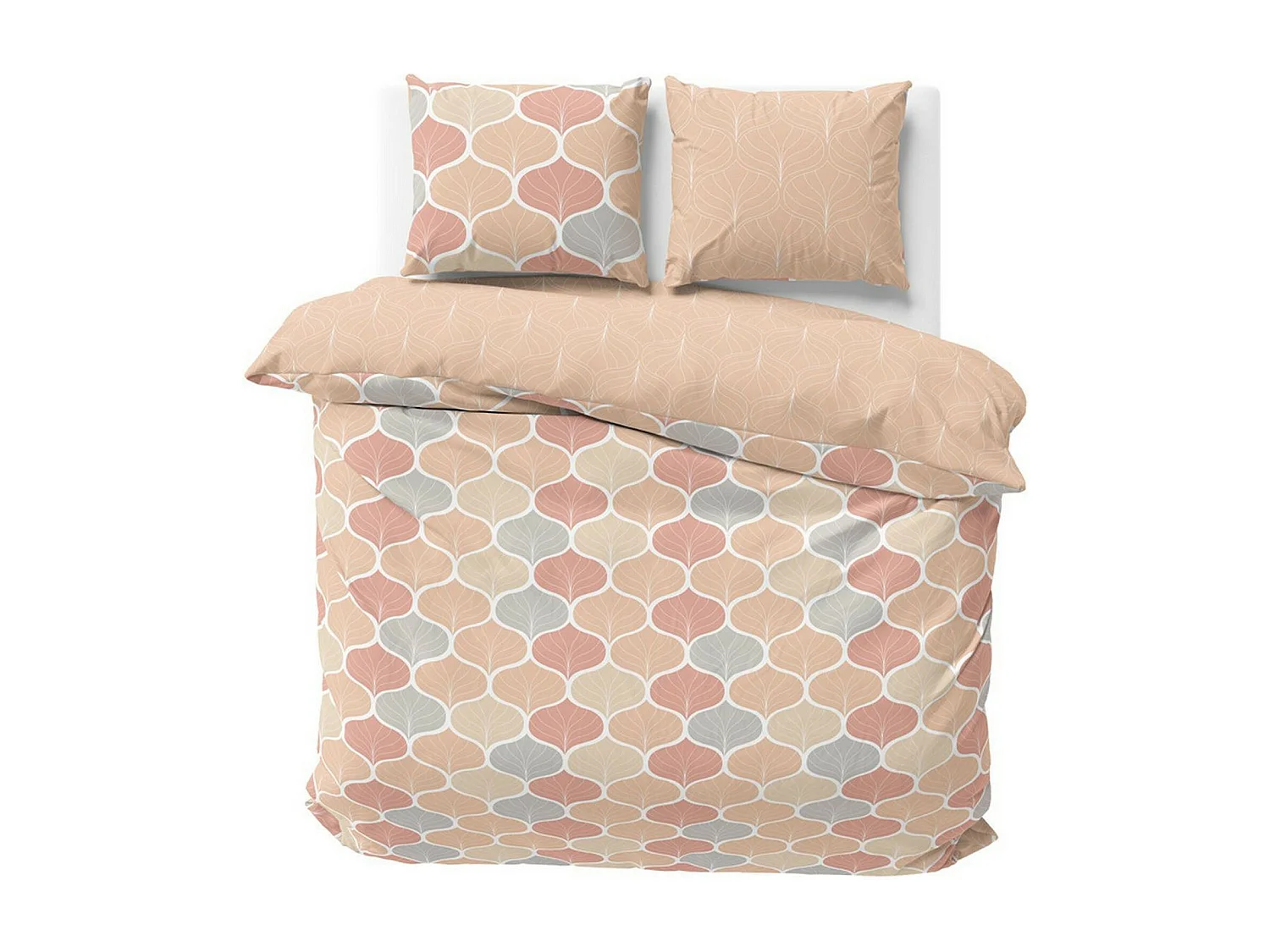 Housse de couette 220x240 + 2 taies d'oreiller 63x63 Microfibre Palmis